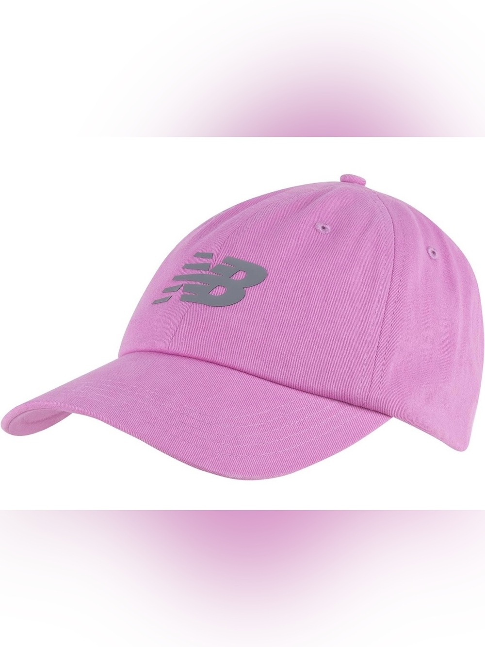 New Balance Pink Raspberry Baseball Cap Hat Gray Logo Adjustable SnapBack